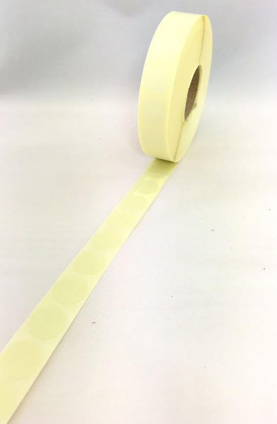 Klisterlappar RUND 12mm GRÄDDVIT
