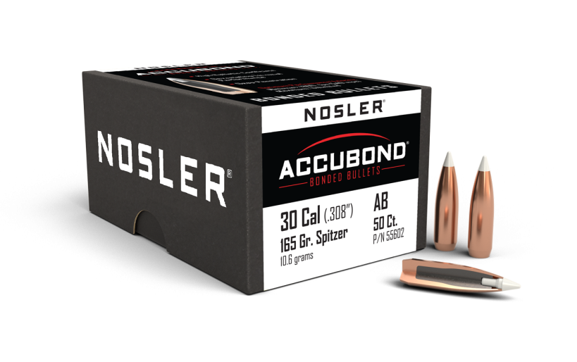 NOSLER .30 Cal (.308") 165Gr AccuBond, 50ptr