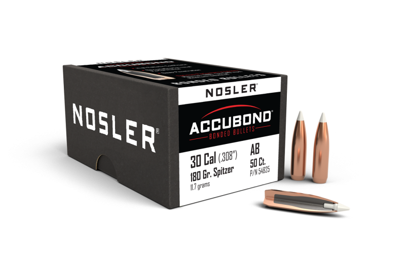 NOSLER AccuBond .30 Cal (.308") 180Gr, 50 kulor