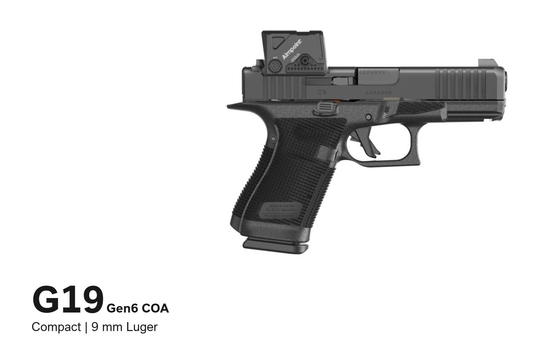 Glock 19 Gen6 COA FS 9x19 10,2cm 
