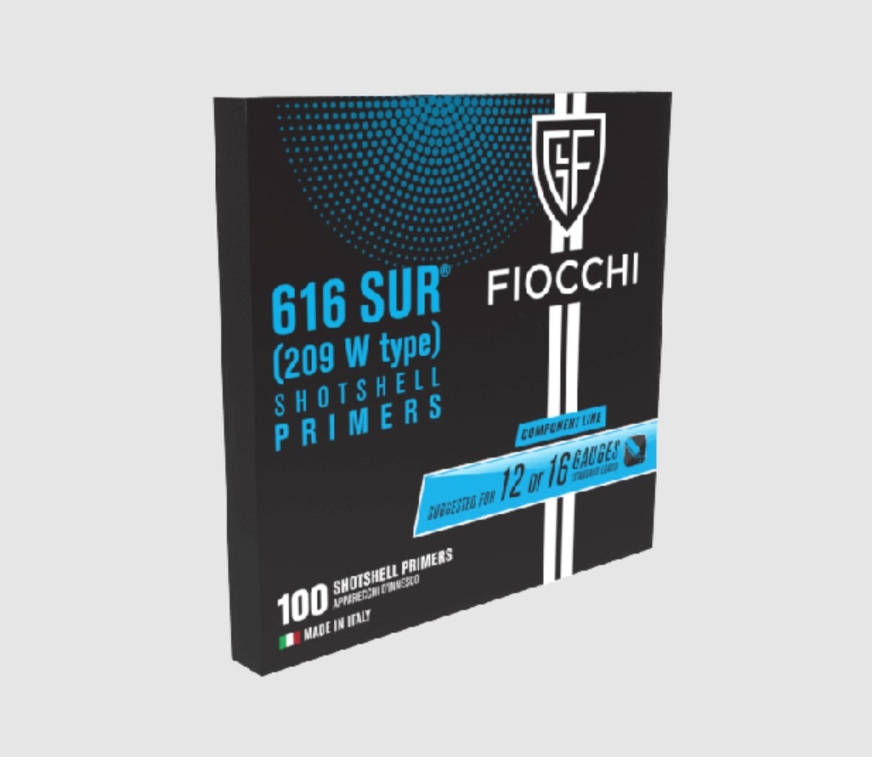 Fiocchi Hageltändhatt kal 12-16, 100 st/ ask