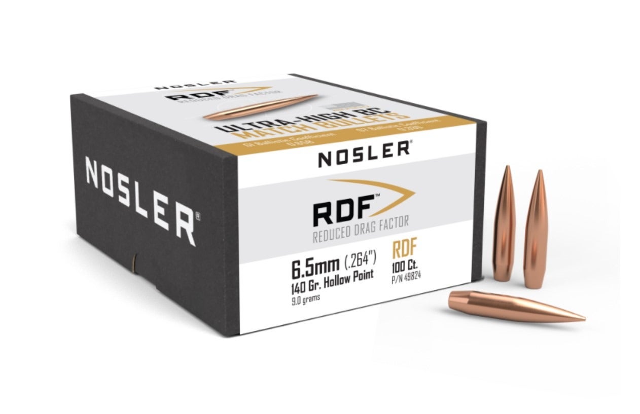 NOSLER RDF 6,5mm (.264") 140Gr / 9g, 100 kulor